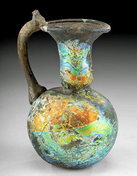 Roman Glass Pitcher Incredible Iridescence