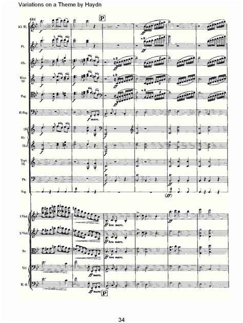 Variations On A Theme By Haydn 海顿主旋律变奏曲（七）总谱歌谱下载搜谱网