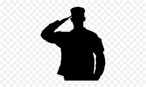 Salute Png And Vectors For Free Silhouette Veteran Saluting Emoji