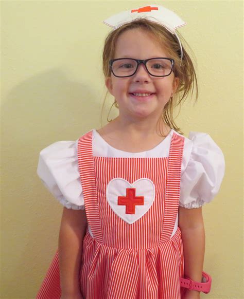 Cute Girls Candy Striper Nurse Costume Dress And Headband Etsy