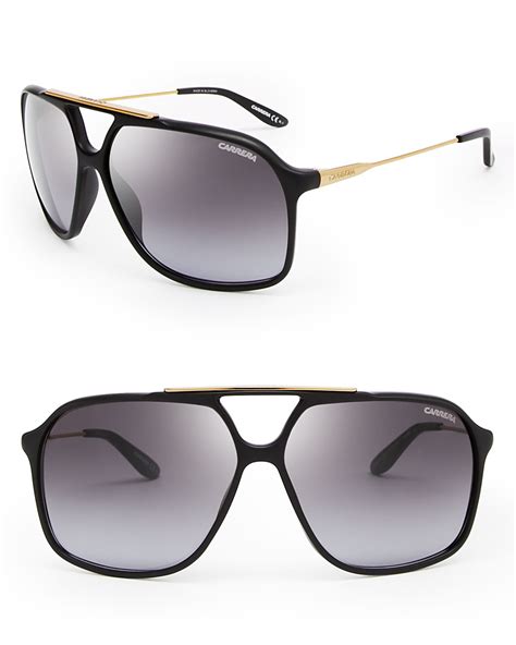 Carrera Aviator Sunglasses In Brown For Men Matte Black