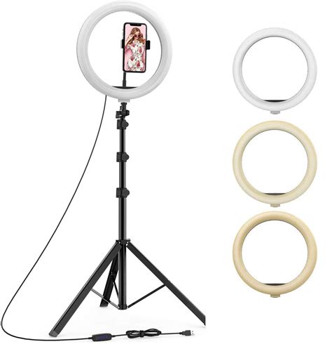 Delta 10 Inches Big Led Ring Light With 7 Feet Long Foldable Tripod