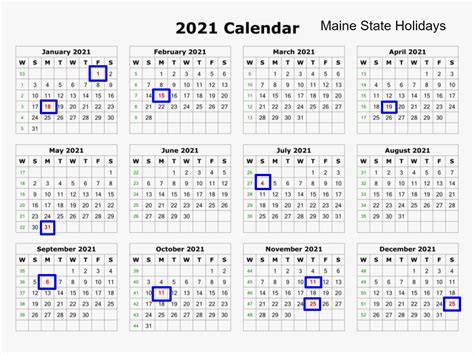 Maine State Holidays 2021 List Of Federal And State Holidays