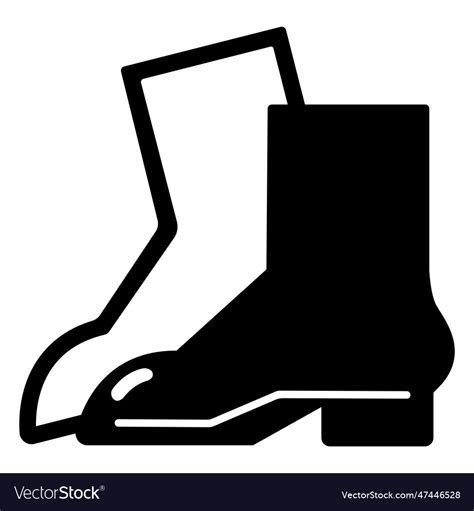 Symbol Wear Foot Protection Sign Isolate On White Vector Image