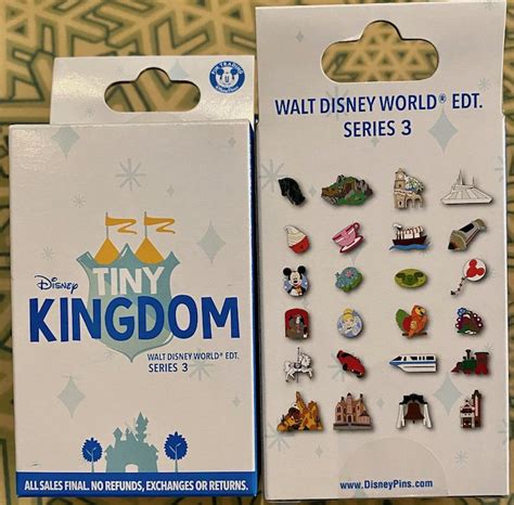 Tiny Kingdom Walt Disney World Series 3 Mystery Pin Collection Disney