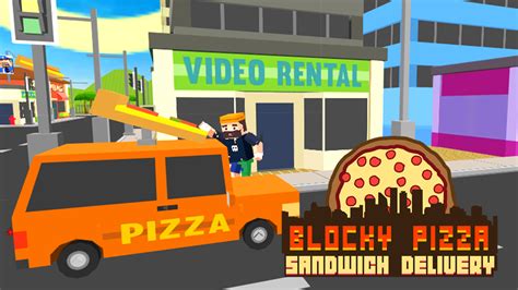Blocky Pizza Sandwich Delivery Driver Simulator Entrega Tycoon Food