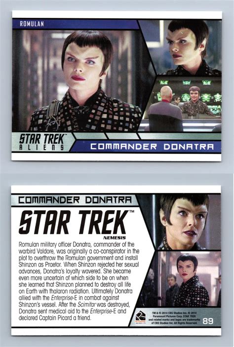 Commander Donatra 89 Star Trek Aliens 2014 Rittenhouse Trading Card