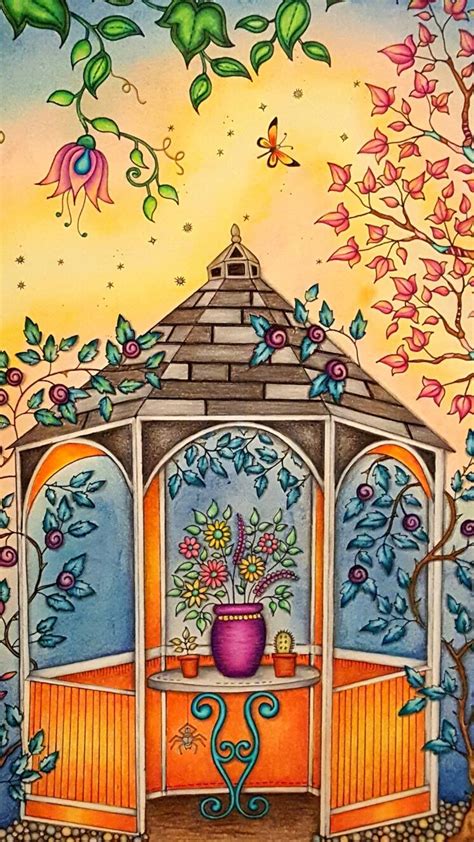 Free printable secret garden coloring book for kids that you can print out and color. Dreamy Gazebo coloring, Download Dreamy Gazebo coloring ...