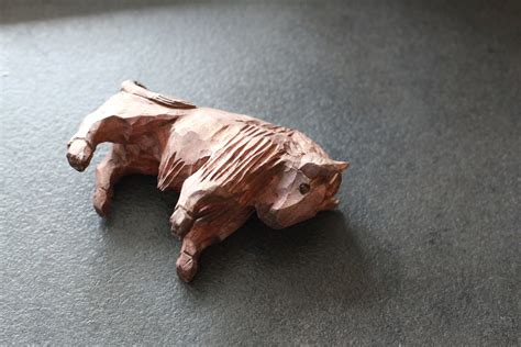 Rustic Bison Wooden Bison Buffalo Sculpture Wood Carving Bills Etsy