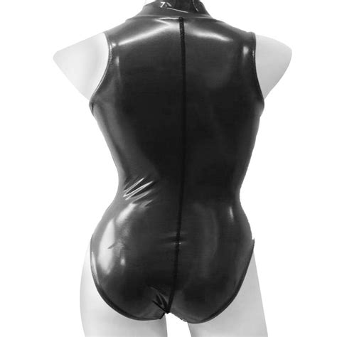 Sukumizu Sexy Japan Anime Open Chest Zipper Swimsuit Cosplay Catsuit