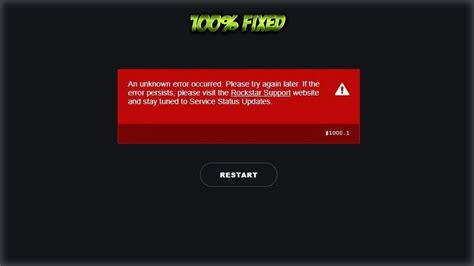 How To Fix Error 1000 1 Rockstar Launcher Error YouTube
