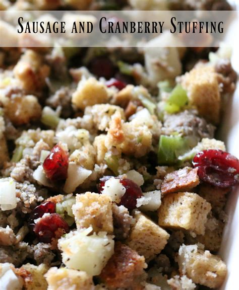 Thanksgiving Recipe For Sausage And Cranberry Stuffing