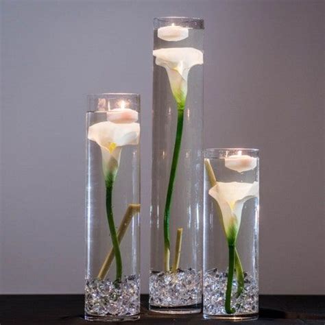 Submersible White Calla Lily Floral Wedding Centerpiece With Etsy In