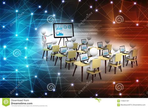 Concept Of Education And Learning, Presentation. Isolated White ...