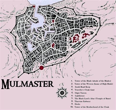 Mulmaster Map Fantasy City Map Fantasy Map Forgotten Realms