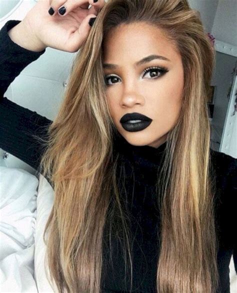 Cute 50 Gorgeous Black Lipstick For Women Looks Cool