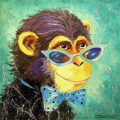 Monkey Boy Painting By Olha Darchuk Fine Art America