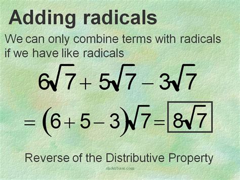 Simplifying Radical Expressions Presentation Mathematics