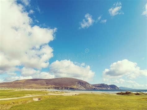 Beautiful Vintage Toned Style Scenic Irish Countryside Landscape From