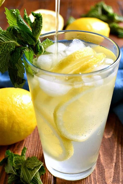Sparkling Mint Lemonade Recipe Mint Lemonade Lemon Lemonade Lemonade
