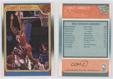 1993 stadium club frequent flyer point cards #1 charles barkley. 1988-89 Fleer #129 Charles Barkley Philadelphia 76ers Basketball Card | eBay