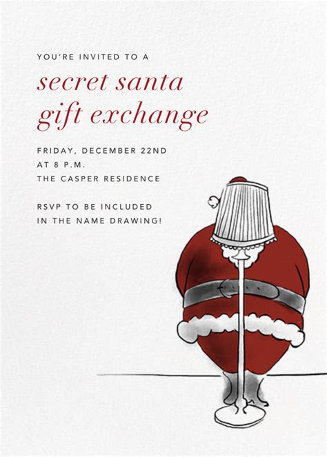 Editable T Exchange Secret Santa Invitation Instant Etsy Holiday