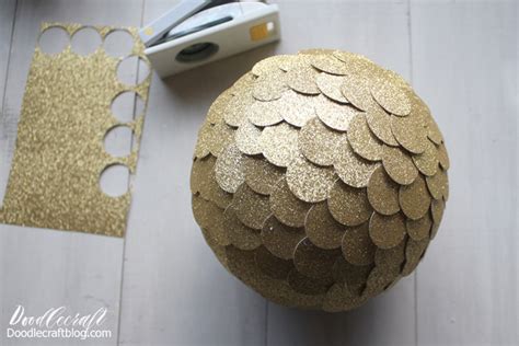 Paper Glitter Disco Ball Diy Making Handycrafts