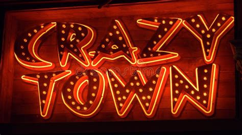 Crazy Town Neon Sign At Nashville Broadway Nashville United States