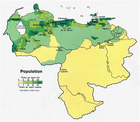 The introductions of the country, dependency and region entries are in the native languages and in english. Venezuela Population Map - venezuela • mappery