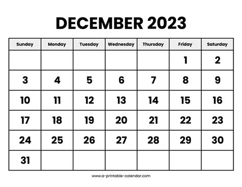 December 2023 Calendar Printable Pdf Get Calendar 2023 Update