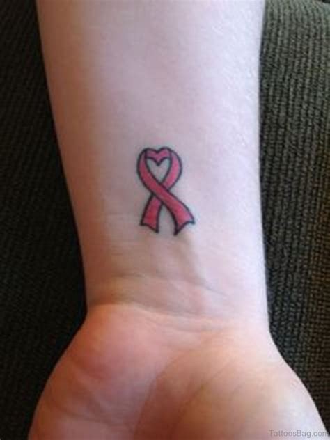 32 Pretty Cancer Ribbon Tattoos On Wrist