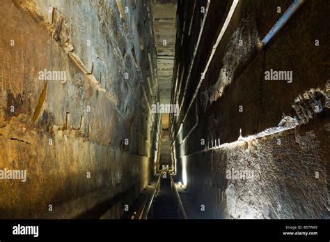 The Grand Gallery Inside The Great Pyramid Of Khufu Cheops Giza