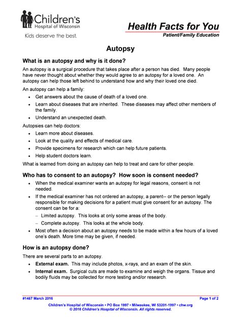 Fillable Online What Is An Autopsy And Why Is It Done Fax Email Print