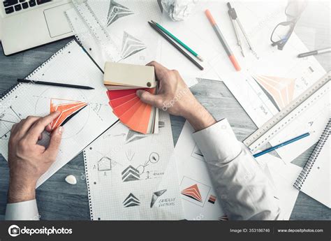 Graphic Designer Drawing Sketch Logo Design Online Create Stunning