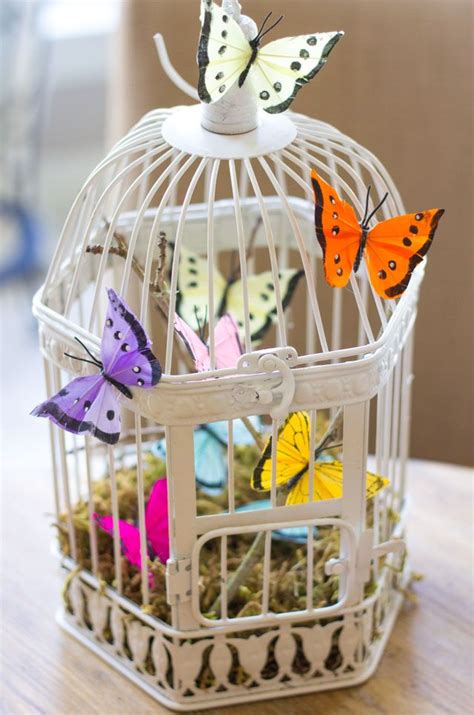 Hello Spring Mantel Decorating Ideas Bird Cage Centerpiece Bird