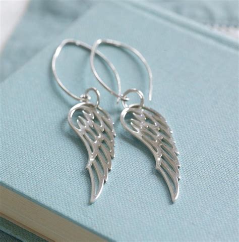 Sterling Silver Angel Wing Earrings Silver Angel Wing Earrings Wing