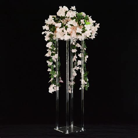 80cm Tall Wedding Crystal Flower Stand Table Centerpiece Acrylic
