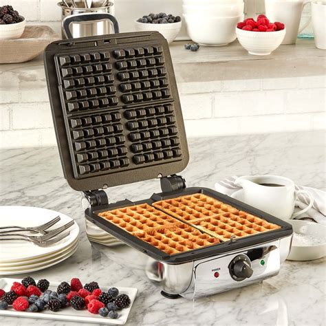 All Clad 4 Square Belgian Waffle Maker With Removable Plates Sur La Table