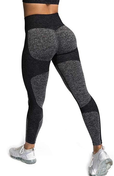 Amazon Com Zarjar Womens High Waisted Leggings Seamless Tight Workout Leggings Gym Yoga Pants