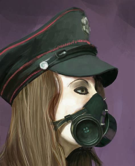 Gas Mask Girl By Ivan4oto On Deviantart