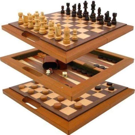 3 In 1 Chess Checkers Backgammon Set Folding Board Game Shopsepk