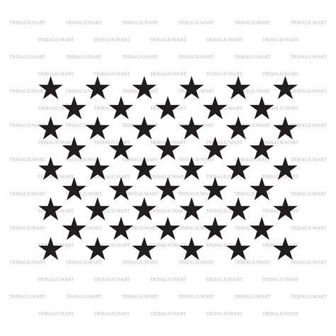 50 Stars United States Of America Usa Flag Design Cut Etsy