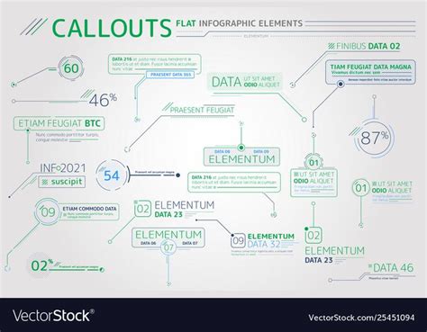 Callouts Flat Infographic Elements Royalty Free Vector Image
