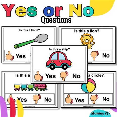 Yes And No Questions For Speech Therapy Sessions