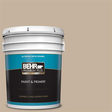 Behr Premium Plus 5 Gal Mq2 32 Mink Haze Satin Enamel Exterior Paint