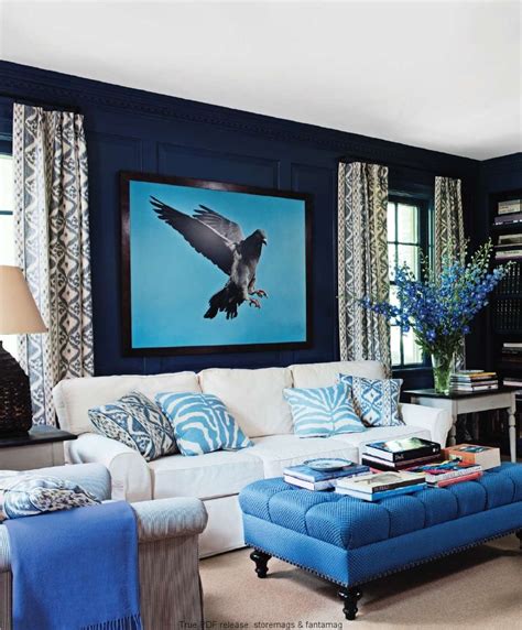 Blue Hues Elle Decor 2010 10 Blue Rooms Blue Living Room Room Design