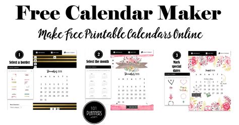 Printable Calendar Template Create Custom Calendar Free Custom