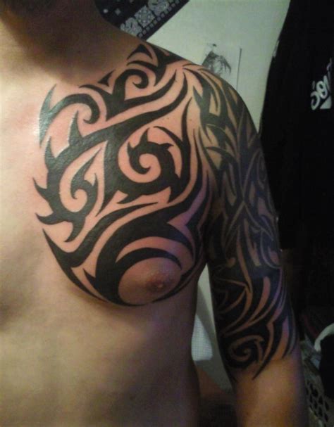 45 Tribal Chest Tattoos For Men