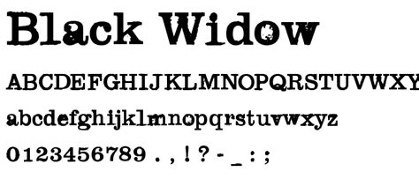 Black Widow Font Fancy Destroy