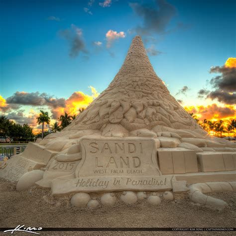 Sandi Christmas Tree Sand Castle West Palm Beach 2015 Royal Stock Photo